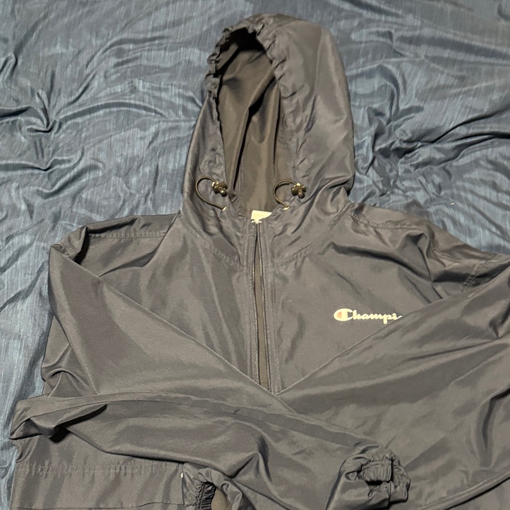 Champion Charcoal Hooded Windbreaker